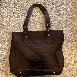 Vera Bradley quilted brown tote